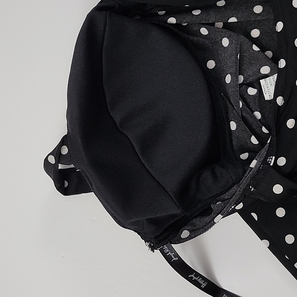 Joseph Ribkoff Women's Black Sleeveless Top White Polka Dots Size 10 - Picture 9 of 15